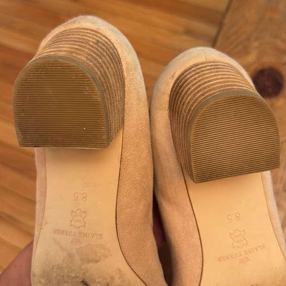 Elaine Turner 👸 Cream Heels Elegant Suede Pumps Fall Winter Comfy - Picture 6 of 7